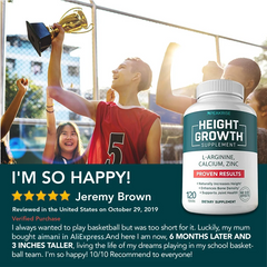 4-in-1 Calcium, Vitamin D3, K2 & Zinc Supplement – Bone & Heart Support Complex for Men, Women & Teens | Natural Height Booster & Bone Strength Enhancer