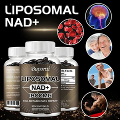 Liposomal NAD+ Supplement – Boost Cellular Energy, Enhance Endurance, Promote Healthy Aging & Brain Function | High Absorption Formula for Men & Women