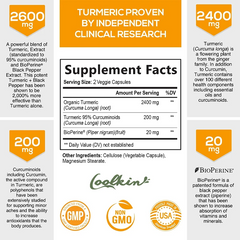 Triple Strength Turmeric Capsules – 95% Curcumin + BioPerine
