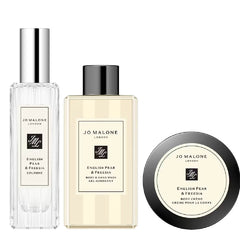 JO MALONE London Fragance Layering Collection Packset consists English Pear & Freesia Cologne Spray 30ml + Blackberry & Bay Body Cream 50ml + Wood Sage & Sea Salt Body Wash 100ml