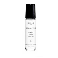 HUSH CANDLE Detoxifying Packset consists Rose Candle 113g + Detoxifying Roll-on 10ml + Detoxifying Room Spray 50ml