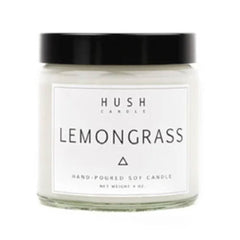 HUSH CANDLE Uplifting Packset consists Lemongrass Candle 113g + Uplifting Roll on 10ml + Invigorating Room Spray 50ml