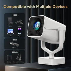 GCZ Mini Projector with WiFi and Bluetooth, HD 1080P Video Smart Projector with Android System
