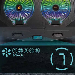 Conceptronic THYIA02B 17´´ RGB Laptop Gaming Cooling Base