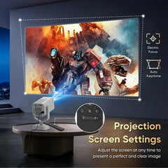 GCZ Mini Projector with WiFi and Bluetooth, HD 1080P Video Smart Projector with Android System