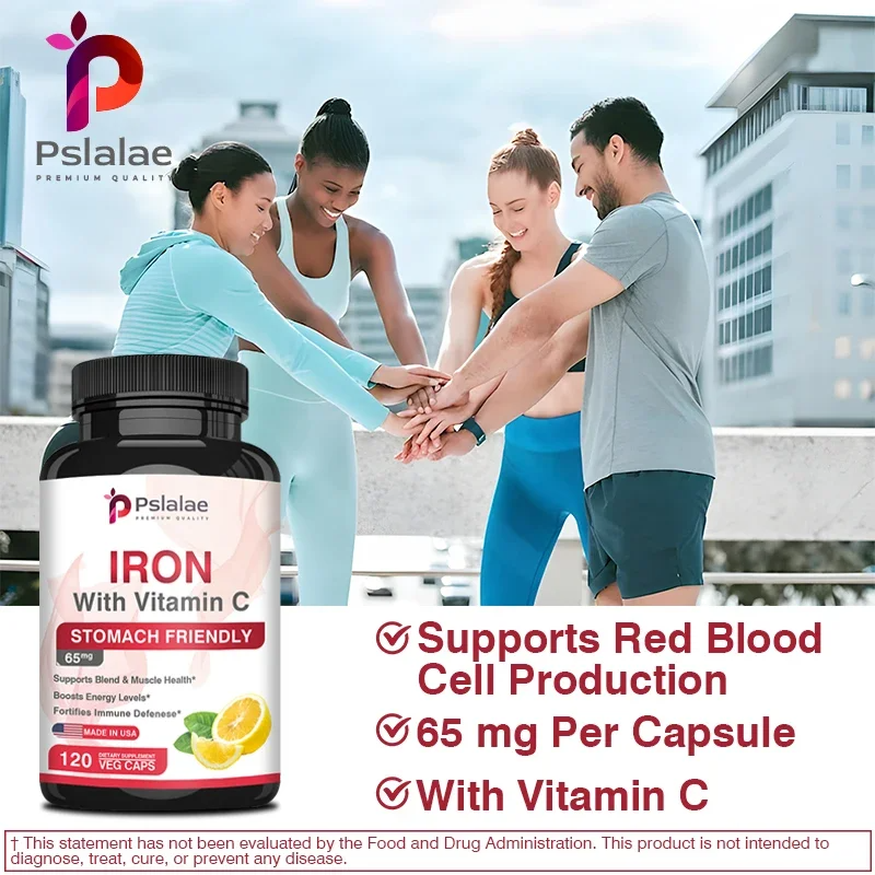 4-in-1 Calcium Supplement for Women & Men – Bone & Heart Health Support with Vitamin D3, K2 & Iron, Boosts Immunity & Energy