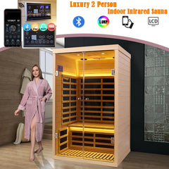 Home Indoor Sauna, Luxury Tempered Glass Doors