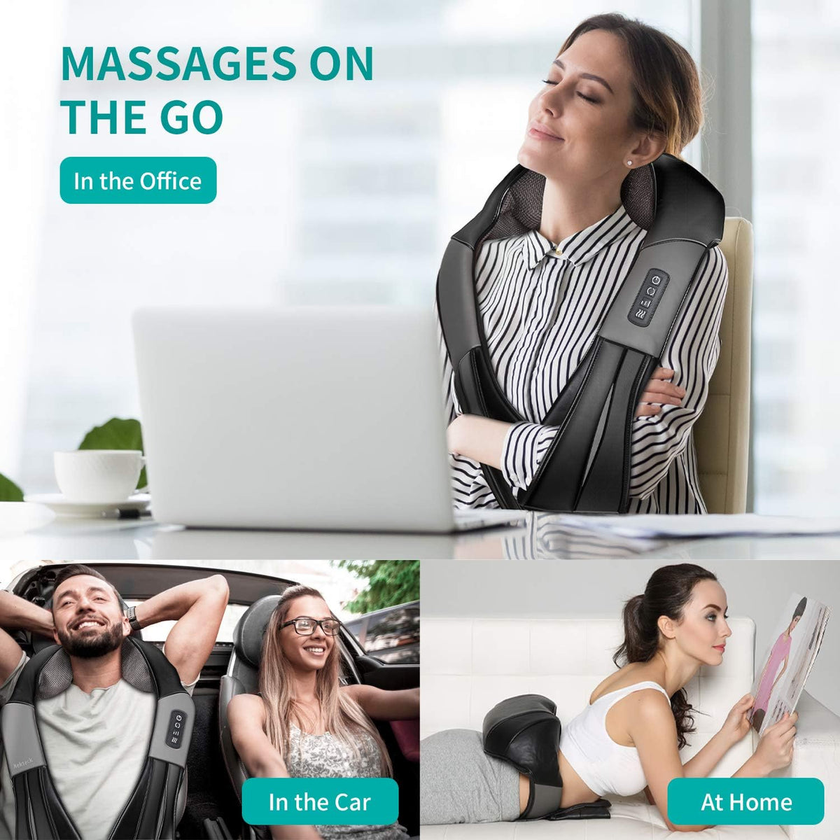 Nekteck™ 3D Shiatsu Neck & Back Massager