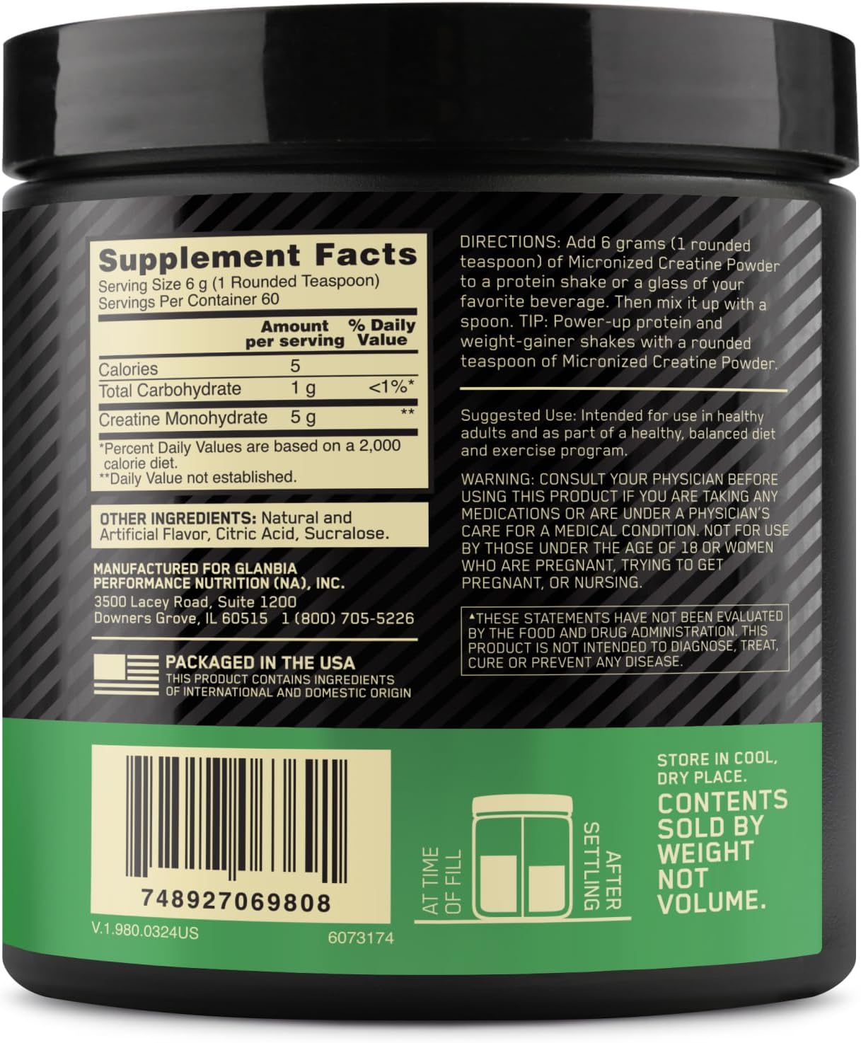 1 Pack Micronised Creatine