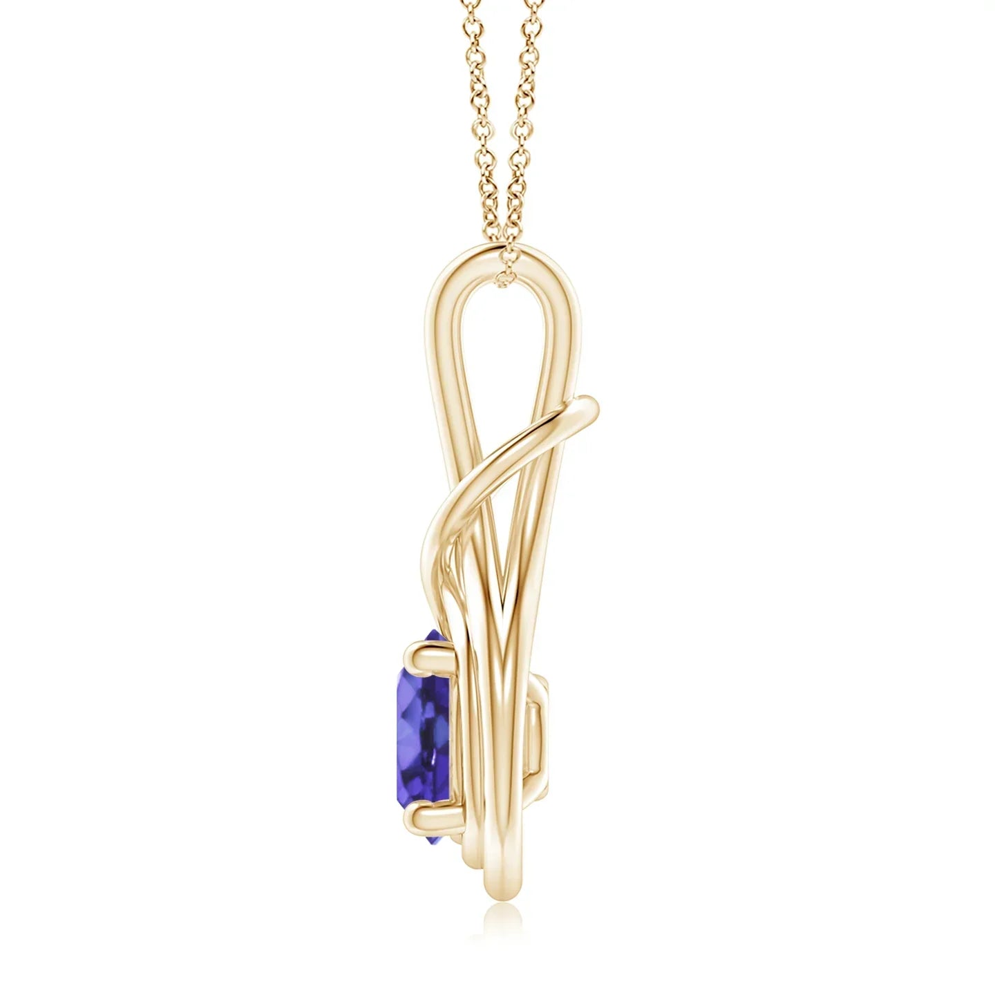 Solitaire Infinity Knot Pendant