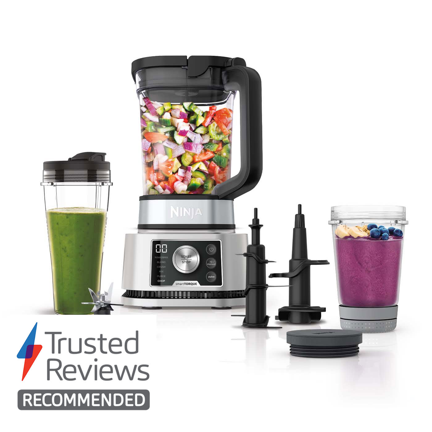 Ninja BN701 Blender – 1400W, 3 Auto-iQ Functions, 72-oz Pitcher, Dark Grey