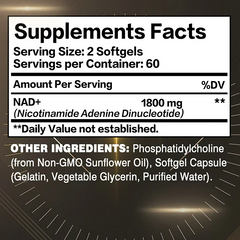 Liposomal NAD+ Supplement – Boost Cellular Energy, Enhance Endurance, Promote Healthy Aging & Brain Function | High Absorption Formula for Men & Women