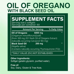 Oregano Oil Capsules – Natural Immune Support & Gut Health Booster | Antioxidant-Rich Herbal Supplement for Digestion, Inflammation & Overall Wellness