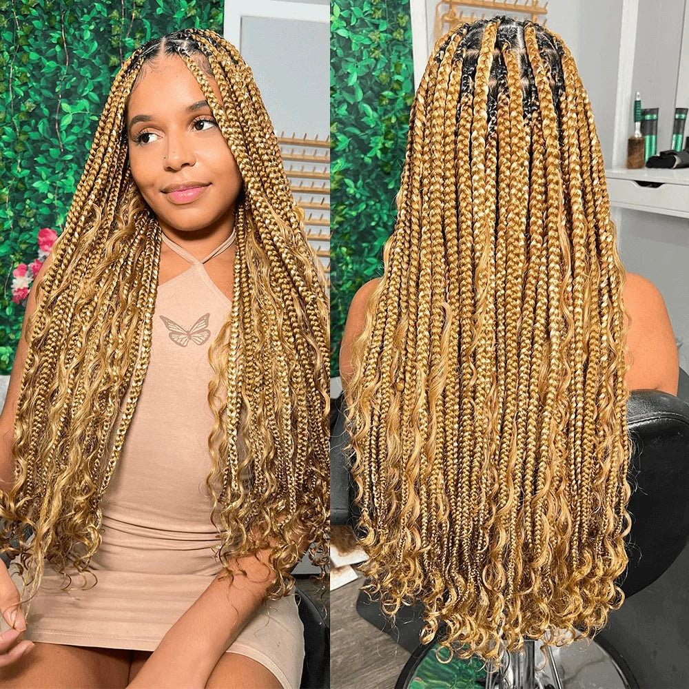 Brazilian Deep Wave Braiding Hair – 14” Boho Braids, 2 Bundles