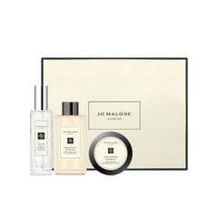 JO MALONE London Fragance Layering Collection Packset consists English Pear & Freesia Cologne Spray 30ml + Blackberry & Bay Body Cream 50ml + Wood Sage & Sea Salt Body Wash 100ml