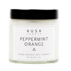 HUSH CANDLE Awakening Packset consists Peppermint Orange Candle 113g + 10ml Awakening Roll-on + 50ml Awakening Room Spray