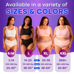Always Discreet Maximum Protection Underwear.