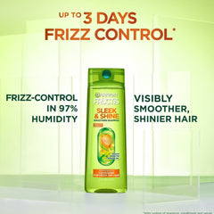 Garnier Fructis Sleek and Shine Fortifying Shampoo for Frizzy, Dry Hair, 12.5 fl oz